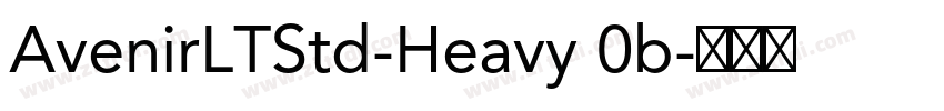 AvenirLTStd-Heavy 0b字体转换